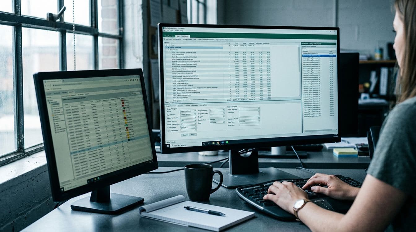Mid-market back-office operations workstation displaying quote drafting and claims queue interfaces, where AI agents add the most operational value